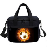 Flame Football Lunch Bag Teenager Lunch Box Bag For Boy And Girl