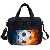 Flame Football Lunch Bag Teenager Lunch Box Bag For Boy And Girl