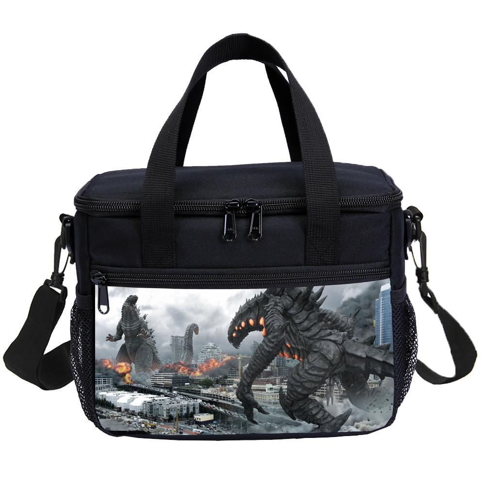 Godzilla Lunch Bag Moive Print Cool Outdoor Travel Thermal Luch Box