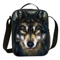 Wolf Lunch Bag Boy And Girl Animal Small Cooler Bag For Children
