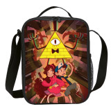 Cartoon Gravity Falls Lunch Bag School Kids Anime Small Cooler Bag