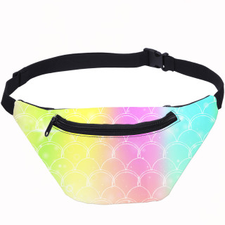 Colorful Mermaid Scales Fanny Pack Women Waist Bag For Sport
