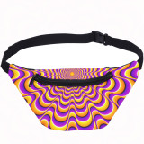 Colorful Image Print Bum Bag Women And Men Crossbody Fanny Pack