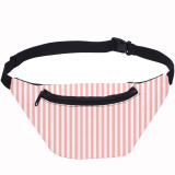Personailzed Strip Print Bum Bag Women And Men Fanny Pack For Running