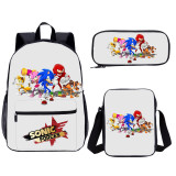 YOIYEN Sonic The Hedgehog School Backpack Set Boy And Girl Student Book Bag