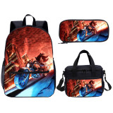 YOIYEN Sonic The Hedgehog Backpack Set Large Teenager School Bag 3 PCS With Lunch Bag
