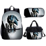 YOIYEN Sonic The Hedgehog Backpack Set Large Teenager School Bag 3 PCS With Lunch Bag