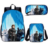 YOIYEN How to Train Your Dragon Backpack Set Kids School Bag 3 PCS For Boy And Girl