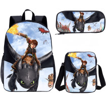 YOIYEN How to Train Your Dragon Backpack Set Kids School Bag 3 PCS For Boy And Girl