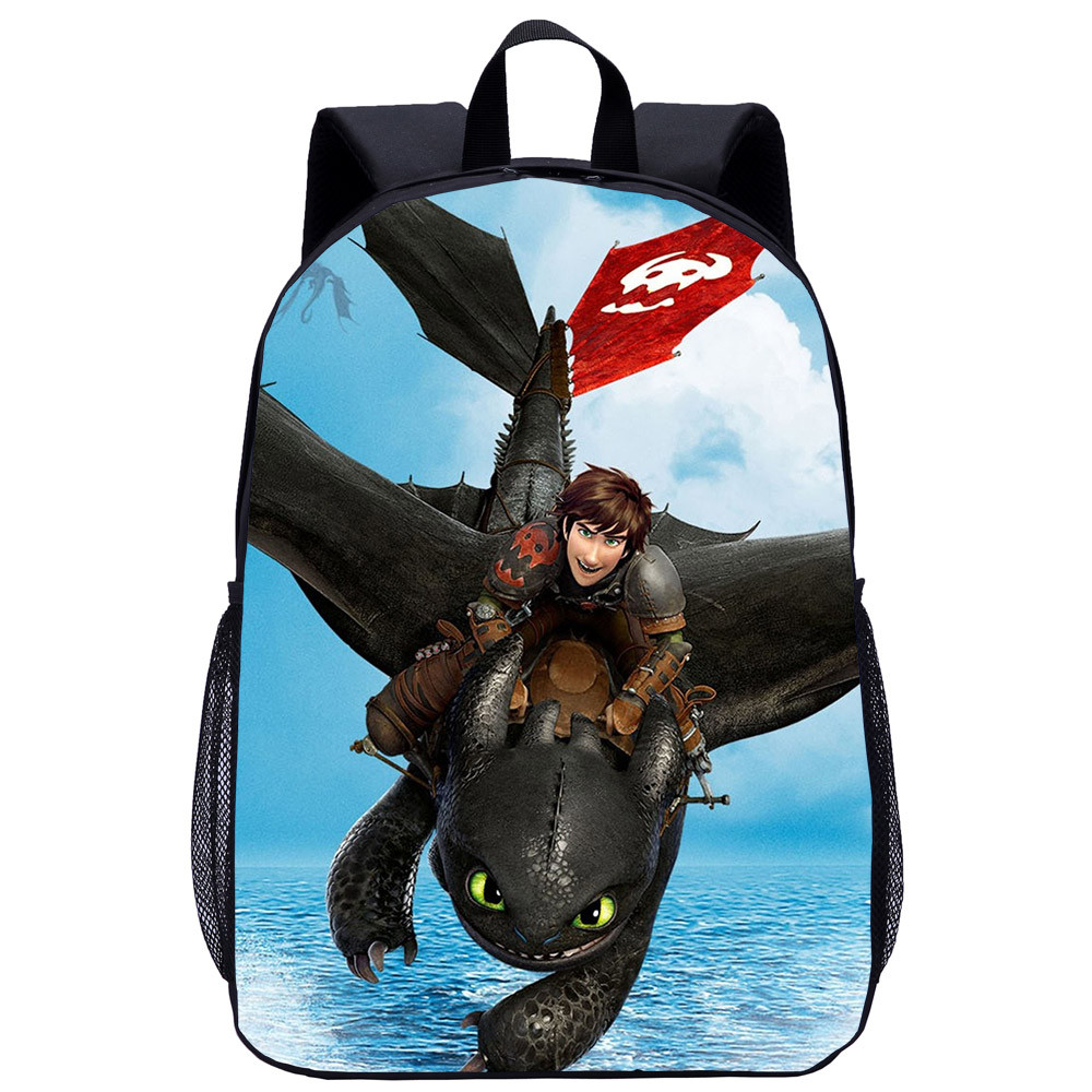 How to Train Your Dragon Backpack 17 Inch Large Capacity Teenager Daypack