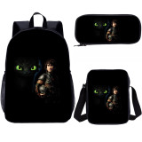 YOIYEN How to Train Your Dragon Backpack Set Kids School Bag 3 PCS For Boy And Girl