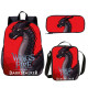 3PCS Wings Of Fire Backpack Bag Outdoor Travel Daypack For Teenager With Lunch Bag