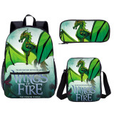 YOIYEN Wings Of Fire Backpack 3 PCS  Large Teenager Boy And Girl School Bag Set 3 In 1