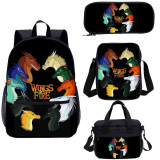 Wings Of Fire Backpack 4 pcs Large School Backpack Set For Teeanger And Kids