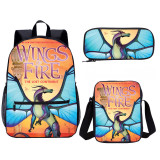 YOIYEN Wings Of Fire Backpack 3 PCS  Large Teenager Boy And Girl School Bag Set 3 In 1