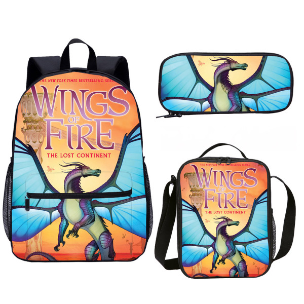 Wings Of Fire Backpack 3 PCS Set  With Lunch Bag Back To School Best Gift