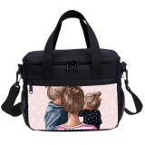 Super Mom Print Kids Lunch Bag Adult Office Thermal Instulated Cooler Bag