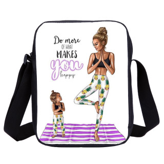 Super Mom Print Small Messenger Bag Outdoor Travel Small Satchel Bag For Grils