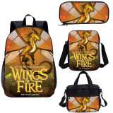 Wings Of Fire Backpack 4 PCS Set Children School Bag 4 In 1 Back To School Gift