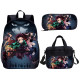 Kimetsu No Yaiba Backpack Set School Book Bag 3 Pcs With Lunch Bag For Kids