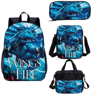 Wings Of Fire Backpack 4 PCS Set Children School Bag 4 In 1 Back To School Gift