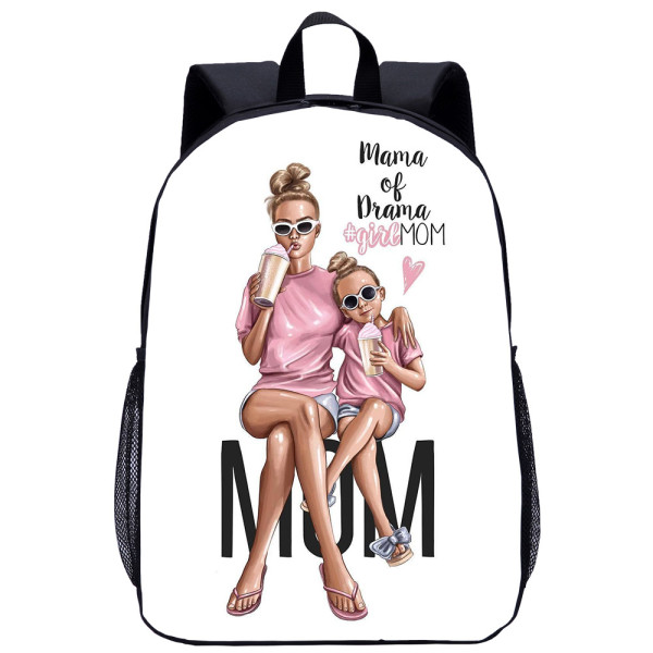 YOIYEN Super Mom Daypack Children Girls Student Book Bag For 1-6 Grade