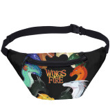 Wholesale Wings Of Fire Fanny Pack Cartoon Gragon Print Wait Bag For Sport