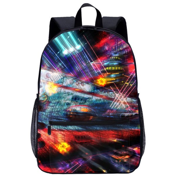 YOIYEN Kids Large Backpack Children Anime Cartoon Space Battleship Yamato Schhol Bag