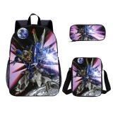 MOBILE SUIT GUNDAM School Backpack Set 3 PCS Student Book Bag For Kids