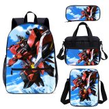 Wholesale Backpack Set For Children MOBILE SUIT GUNDAM School Bag 4 Pcs