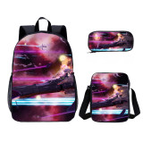 Wholesale Backpack Set Space Battleship Yamato School Bag 3 PCS For Children