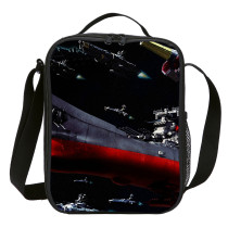 Space Battleship Yamato Lunch Bag Cartoon Small Tote Instulated Bag For Food