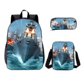 Wholesale Backpack Set Space Battleship Yamato School Bag 3 PCS For Children