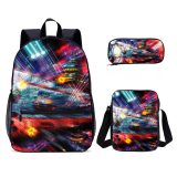 Space Battleship Yamato 3 PCS School Bag Wholesale Children School Backpack Set
