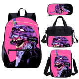 YOIYEN 4 PCS School Bag Set Neon Genesis Evangelion School Large Student Backpack