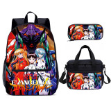 Wholesale Backpack Set Neon Genesis Evangelion 3PCS School Bag With Lunch Bag