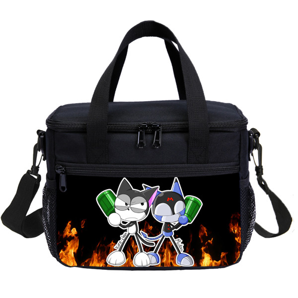 Wholesale Anime Print Lunch Bag Cyborg Kuro Chan Tote Meal Cooler Bag For 2 Person