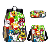 YOIYEN Wholesale Cartoon School Backpack Set Large 3 PCS Cyborg Kuro Chan Daypack
