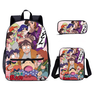 YOIYEN 3 PCS Backpack Cartoon Nintama Rantarou Print Kids School Bag Set In Bulk
