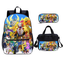 YOIYEN Backpack Set Wholesale Kids Digimon Digital Monster Print 3 PCS School Bag
