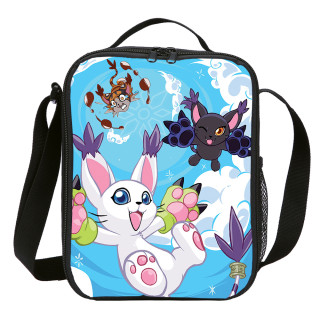 Digimon Digital Monster Small Lunch Bag Tote Crossbody Thermal Bag For Food