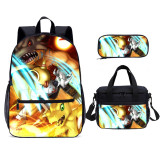 YOIYEN Backpack Set Wholesale Kids Digimon Digital Monster Print 3 PCS School Bag