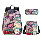 YOIYEN Nintama Rantarou Backpack Set Wholesale Cartoon School Bag 3 PCS