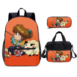 YOIYEN Inuyasha School Bag Set Wholesale Anime Cartoon School Backpack 3 In 1