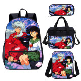 YOIYEN Wholesale Backpack Set 4 PCS Cartoon Inuyasha School Bag With Lunch Bag 4 In 1