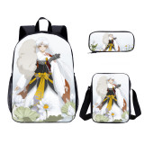 YOIYEN 3 PCS School Bag Kids Inuyasha Cartoon Print Backpack Set Back To School Gift