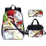 YOIYEN Inuyasha School Bag Set Wholesale Anime Cartoon School Backpack 3 In 1