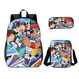 YOIYEN Wholesale 3 PCS School Bag Let's & Go Cartoon Print Boy School Backpack Set