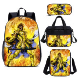 YOIYEN Wholesale Saint Seiya Backpack Set 4 PCS Cartoon Kids School Bag With Lunch Bag