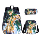 YOIYEN Wholesale 3 PCS School Bag Saint Seiya Cartoon Print School Backpack Set For Kids
